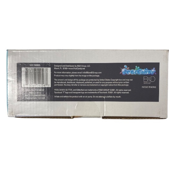 NWT PoolCandy Glitter Butterfly Large Pool Tube - 40" - Picture 9 of 13